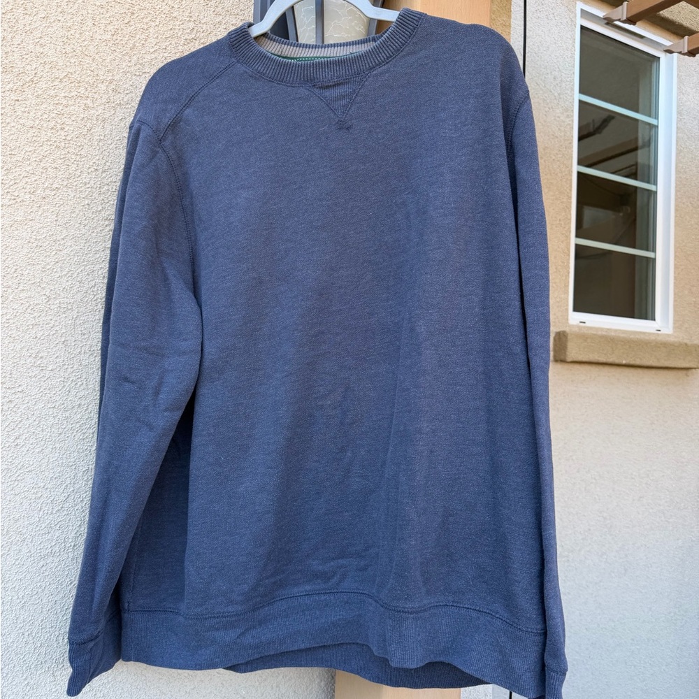 G H Bass & Co Blue Crew Sweatshirt Big and Tall XXL